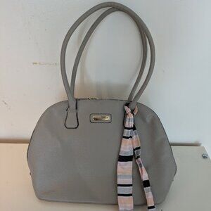 London Fog Gray Zippered Handbag